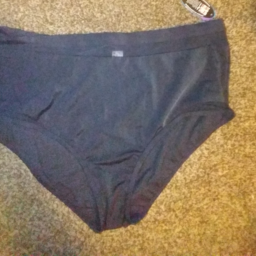 Boutique + swim bottom bikini black 2x jcpenney